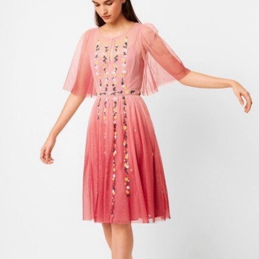 French Connection Embroidered Dress Size 4
